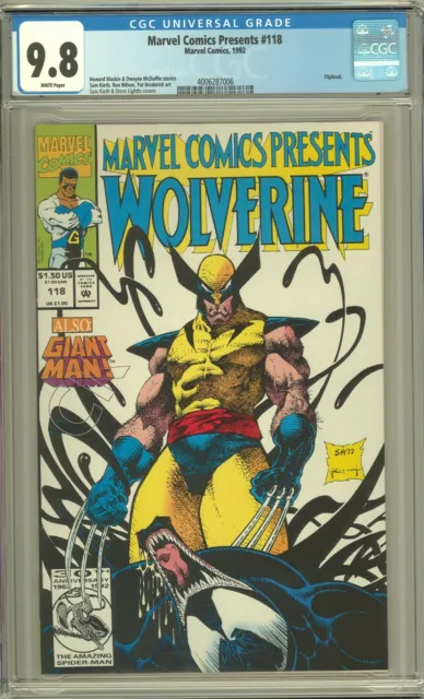 Marvel Comics Presents #118 CGC 9.8  WP - Wolverine and Venom - Flipbook 1992