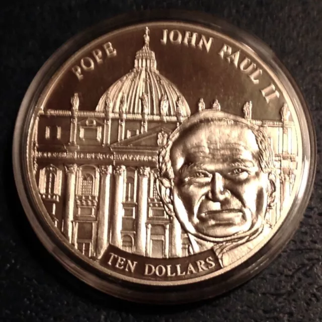 ~2005 Republic of Liberia $5  history of Christianity Pope John Paul II Proof