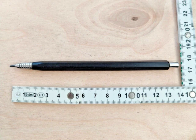 Old black drafting large metal grip zone Mechanical Pencil vtg collectible