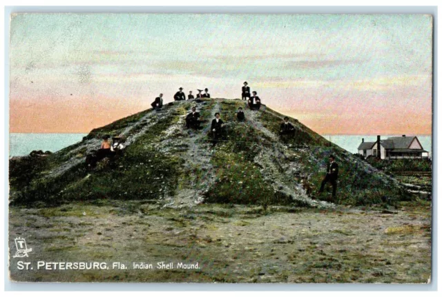 1908 Indian Shell Mound Hill St Petersburg Florida FL Vintage Tuck's Postcard