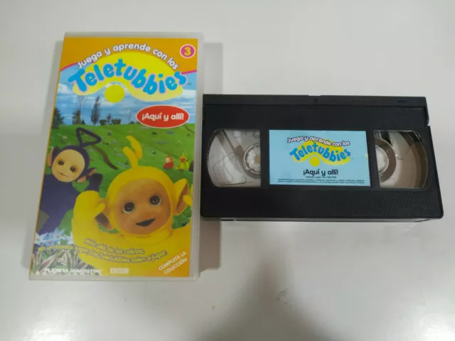 Teletubbies ¡ aqui Y Alli ! BBC - VHS Film Tape Espagnol - 3T