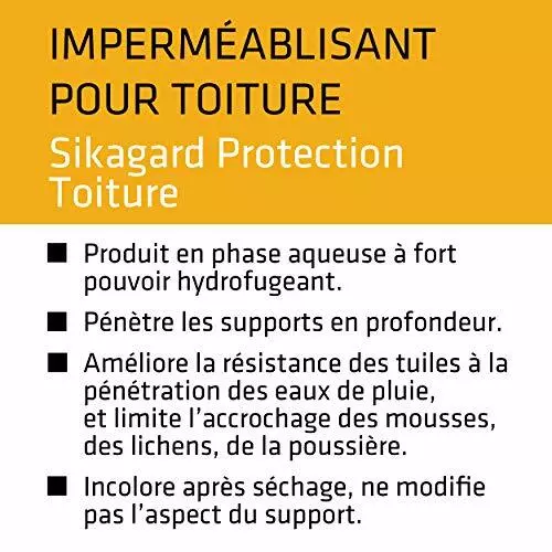 Imperméabilisant Hydrofuge Sikagard Étanchéité Protection Toiture Incolore Toits 2