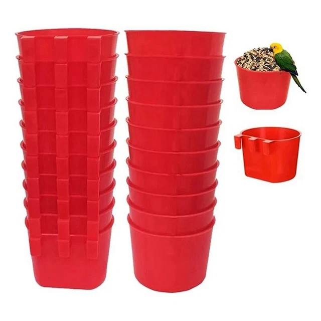 Cage Cups 1 Pint / 8/16 fl. oz Hanging Water Feed Cage Cups Poultry Chicken Cups