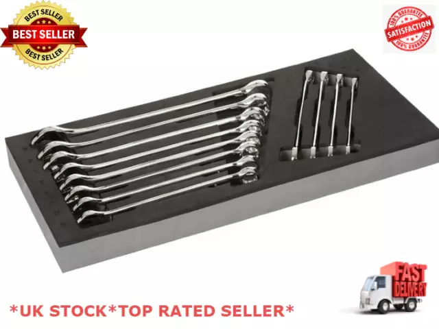 Halfords Advanced 12 Piece Combination Spanner Set Modular Tray