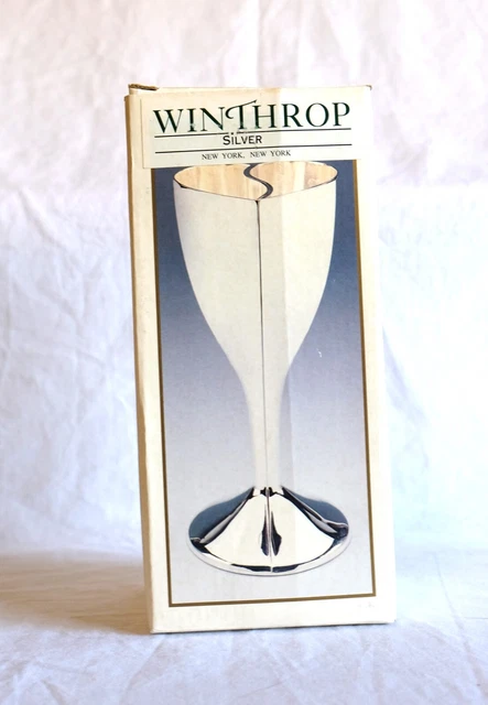 Winthrop Silver Plated Champaigne Interlocking Flutes Wedding Anniversary