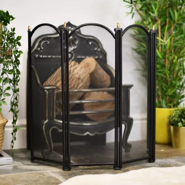 Deluxe “Dynasty” Four Fold Fire Screen or Fire Guard