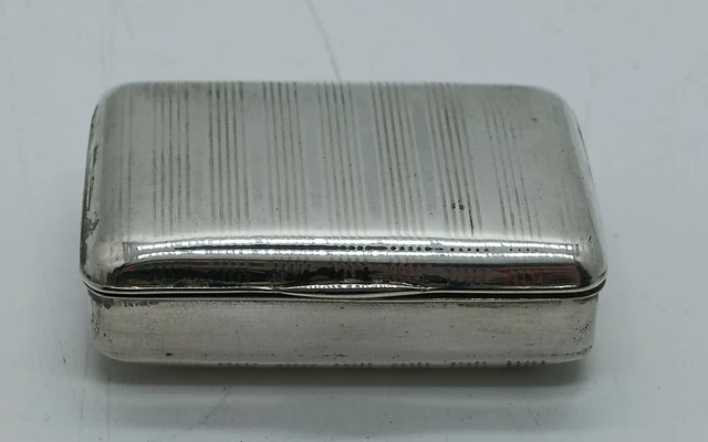 ANCIENNE BOÎTE À Timbres Rectangulaire Argent 800 Vermeil Poinçon Silver EUR 129,00 - PicClick FR