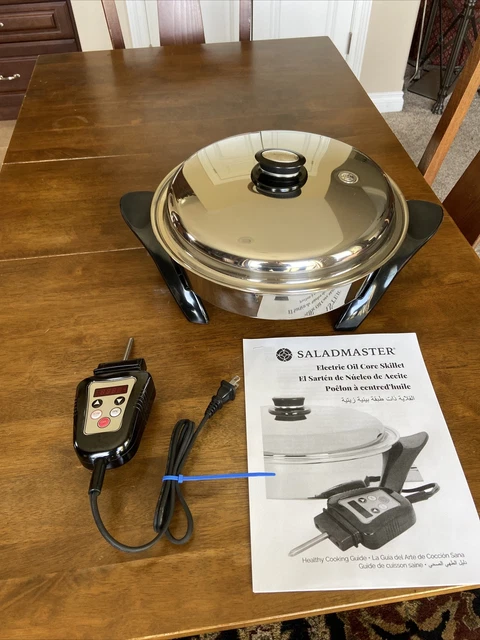 Saladmaster 316Ti Titanium 12" Electric Oil Core Skillet Newest Version Saladmaster 316Ti Titanium 12" Electric Oil Core Skillet Newest Version