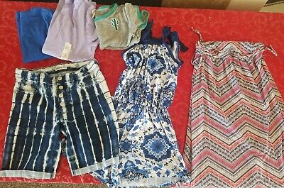 Girl's Summer clothes Size 12/14**6 pieces**Romper, Skirt, Shorts, 3 Shirts*EUC