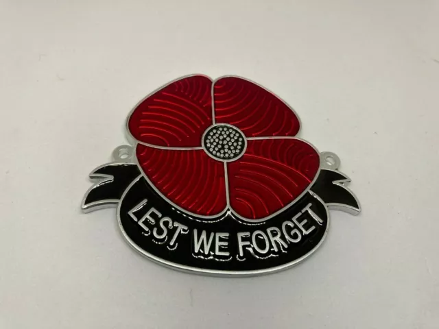 Lest We Forget Grille Car Badge With Fittings British Legion
