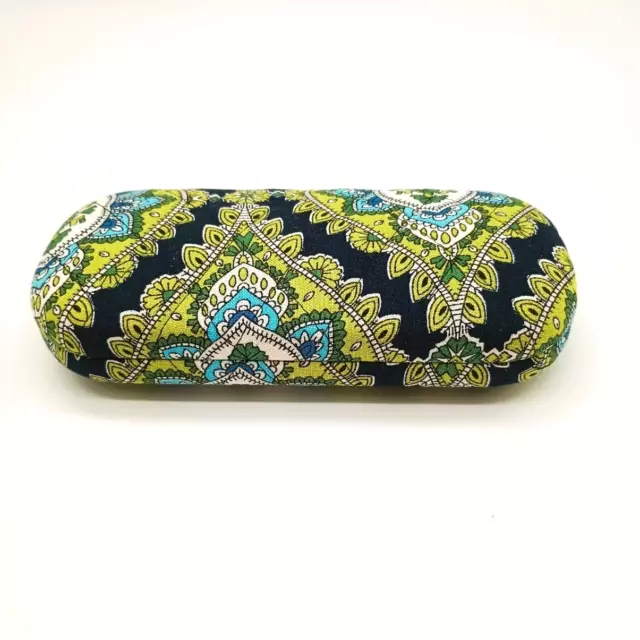 Vera Bradley Green Paisley Clamshell Eyeglasses Case. Sunglasses Hard Case