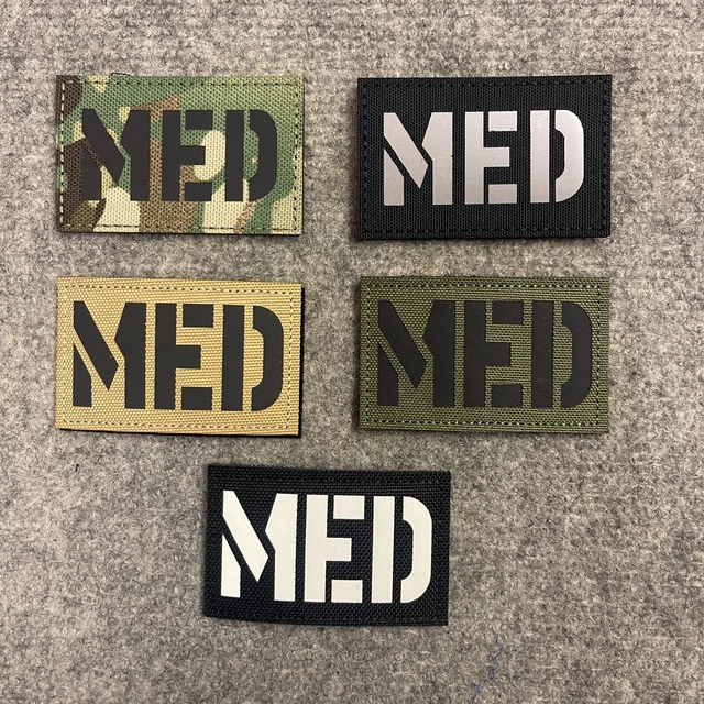 thumbnail image 2 of Medic Cross Laser Cut Morale Patch – Reflective First Aid – UBACS/Bergen – British Military Style 2 of 4