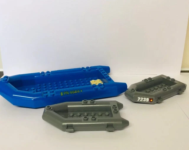 LEGO BOAT DINGHY Raft Lifeboat Blue Grey City Large 62812