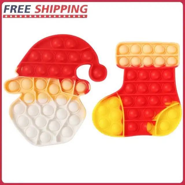 Silicone Decompression Toys Funny Christmas Sensory Bubble Toys for Kids Adults