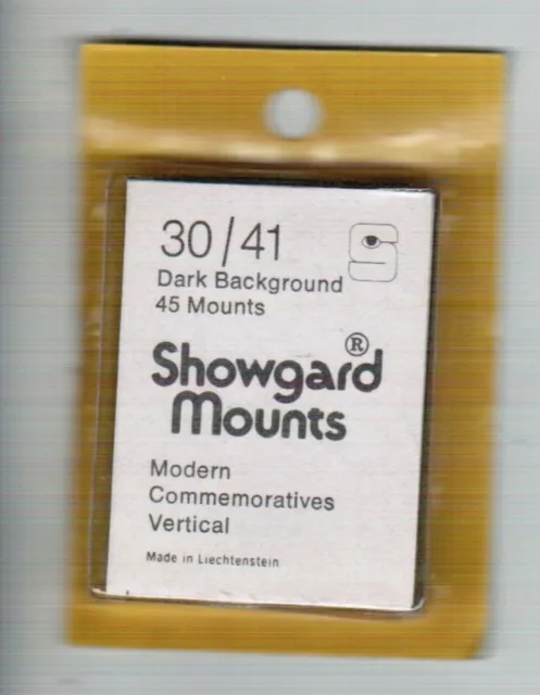 Showgard Black Stamp Mounts 30mm x 41mm Cut to Size New. POST FREE