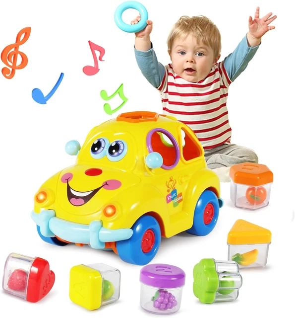 Baby Toys for 1+ Year Old Boys Gift, Shape Sorter Car Musical Crawling Toy 12...