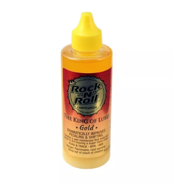 Rock N Roll Gold Chain MTB Lube Lubricant 4fl.oz Oil 118ml Bottle 4oz &