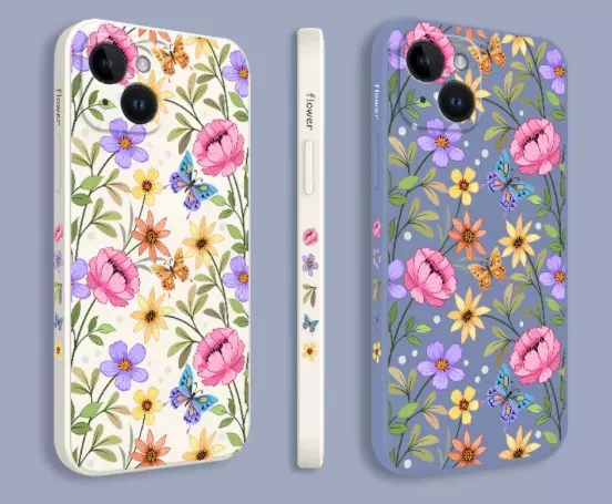 Butterfly Flowers Fleur Soft Coque Cover Case For Iphone 15 Pro Max 14 13 12 11