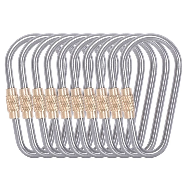 Titanium Carabiners Outdoor Buckle with Lock for Indoor Outdoor Backpack, 1 I6E4