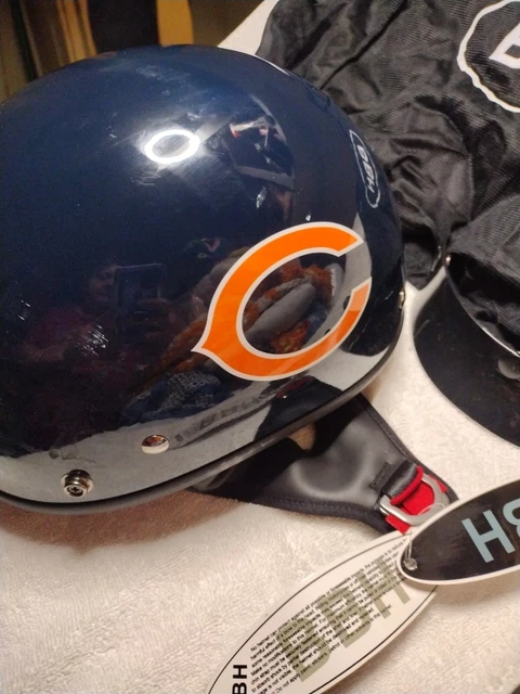 Brogies Bike wear  NFL Motorcycle Helmet Model 500 Chicago Bears Size M, half 3