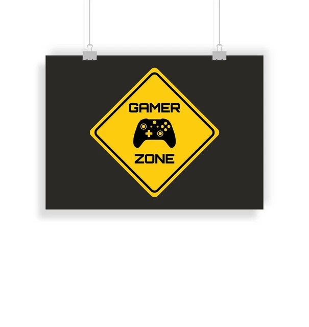 Xbox One controller Gamer Zone, Poster, Gaming, Gift, art, Decor, Gifts, Print