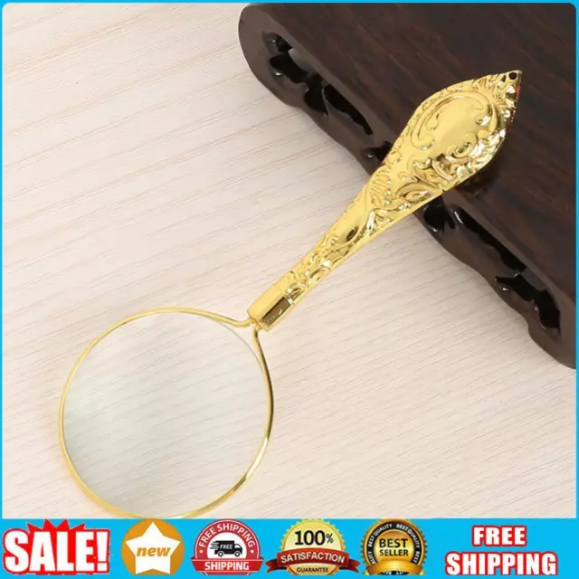 Reading Inspection Jewelry Loupe Carved Handheld Magnifier Magnifying Glass Lens