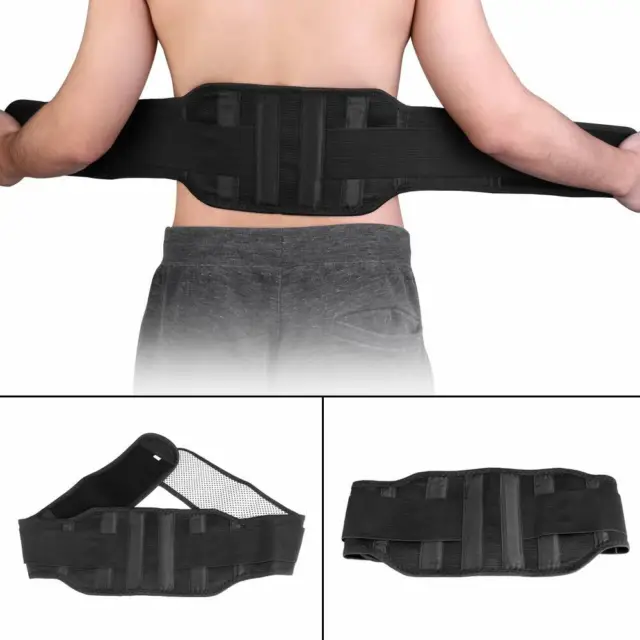 Lower Back Support Belt Infrared Magnetic Lumbar Brace Double Pull Strap Pain