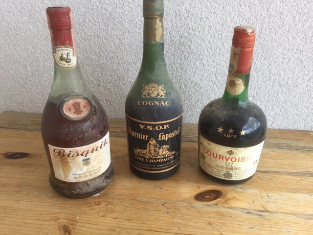 Cognac vintage da collezione n. 3 bottiglie