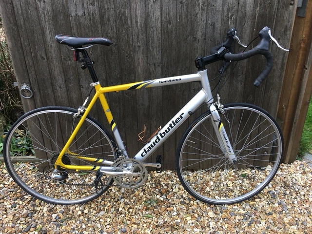 CLAUD BUTLER San Remo Road Bike Silver Yellow 54cm Frame