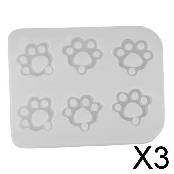 3X DIY Cat Claw Candy Silicone Moulds Cake Decor Baking Chocolate Soap Molds 3d