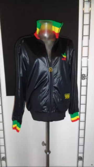 Adidas Chile 62 Jacke Shiny Wetlook Rasta Jamaica Jacke Track Jacket Sz. S