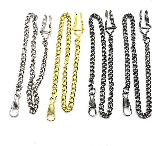 Taschenuhrkette Mit T-Bar - Metall Kette Für Herren & Damen