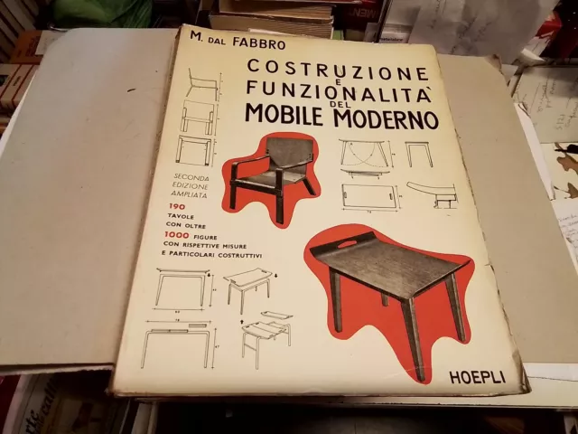 COSTRUZIONE E FUNZIONALITA DEL MOBILE MODERNO, M.Dal Fabbro, HOEPLI 1956, 28g24