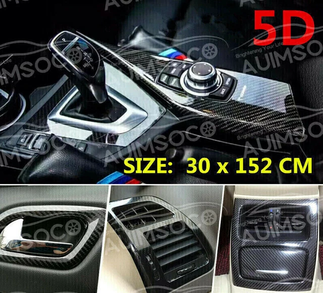 Car Stickers Carbon Fiber Vinyl Film Wrap Auto Interior 7D Parts Accessories