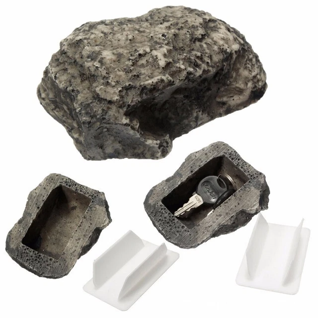 Cassetta chiavi di ricambio esterna cassaforte nascosta custodia di sicurezza pietra roccia scatola chiavi