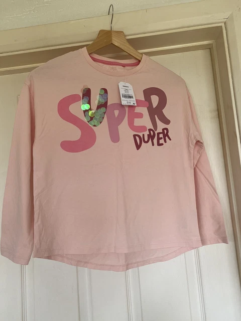 Next Girls Pink Long Sleeved T-shirt - Age 11 - BNWT