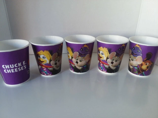 New Chuck E Cheese Characters New Super Fun Party Picnic Paper Cup 5 Pc New Chuck E Cheese Characters New Super Fun Party Picnic Paper Cup 5 Pc