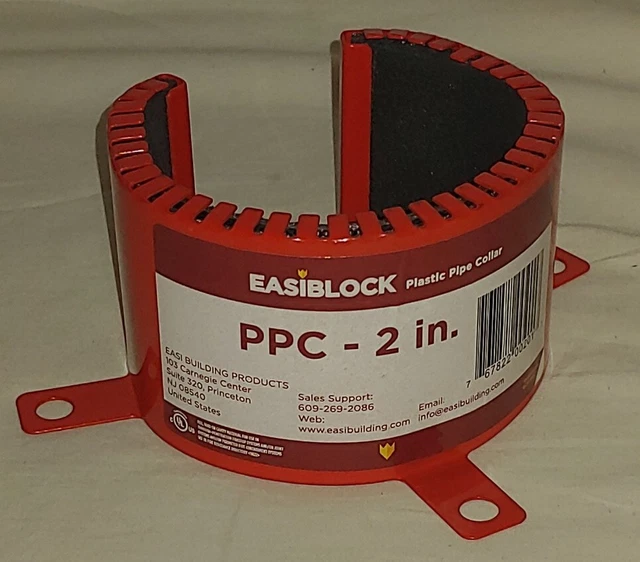 6 LOT NEW Easiblock 2" Firestop Intumescent PVC CPVC Plastic Pipe Fire