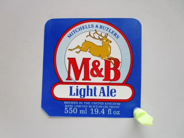 Vintage - 13 British Beer Labels - M&B Light Ale - BASS LIMITED - United Kingdom