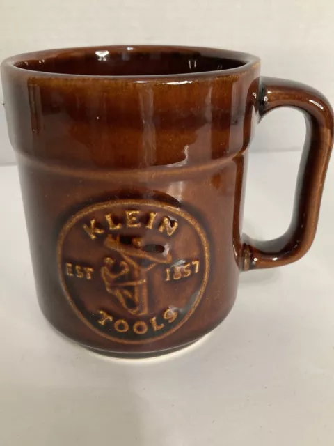 Vintage KLEIN TOOLS Lineman Coffee Cup Mug 125th Anniversary Ceramic