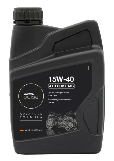 AVISTA Pulse 4 Stroke 4-Takt Motorenöl SAE 15W-40 für Roller erfüllt API SL 1L