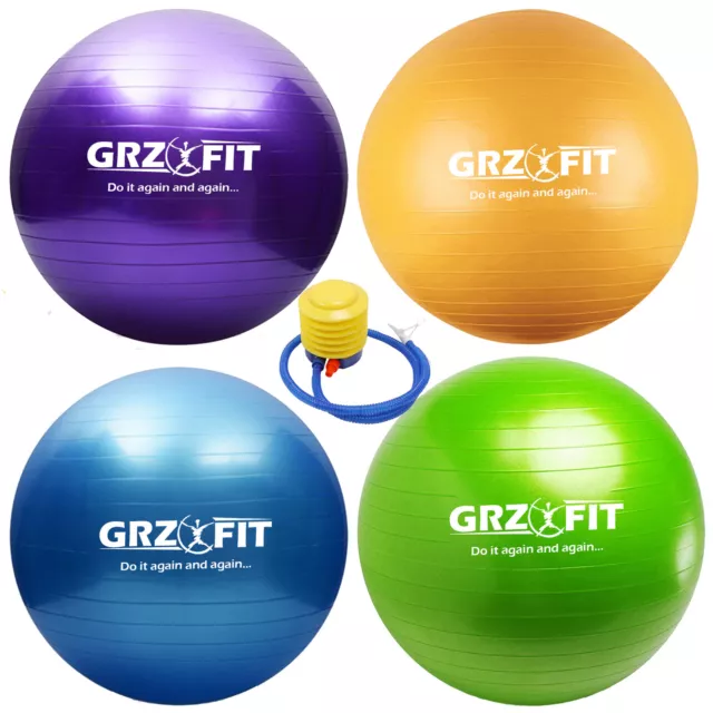 55cm Fitness Yoga Ball Gym Home Exercise Anti-Burst With Pump
