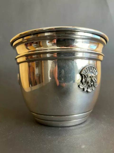 CACHEPOT MIT MASCHERON 800er SILBER ZUCKERTOPF ÜBERTOPF BLUMENTOPF FLORENZ