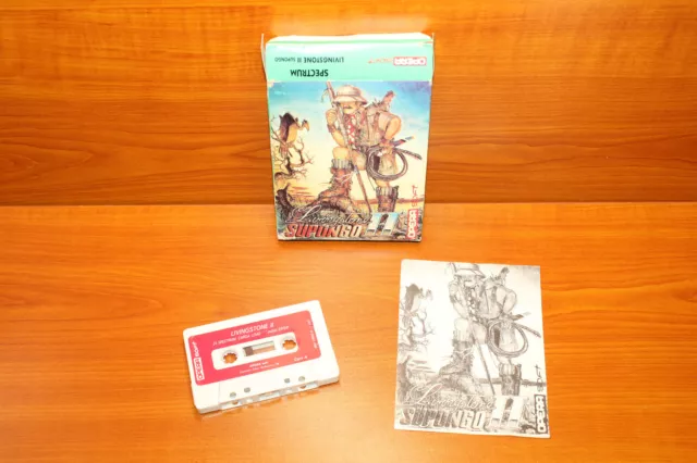 ZX SPECTRUM  48/128k "LIVINGSTONE II SUPONGO" OPERA SOFT CAJA CARTON EN ESPAÑOL