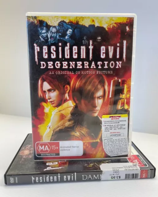 Resident Evil Degeneration & Damnation DVD Region 2 4 5 Animated Film Tracked