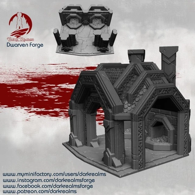 Dwarven Forge - Dark Realms - 3D Printable 28mm Scenery Wargaming DnD Terrain