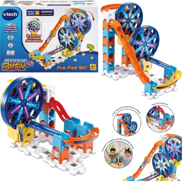 Marble Rush Fun Fair set Electronic M200E, Circuito de Canicas interactivo para niños 4 años