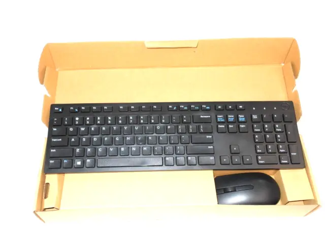 Dell OEM US Wireless Black Keyboard & Mouse Kit WK636P C7XTN ( No Battery )