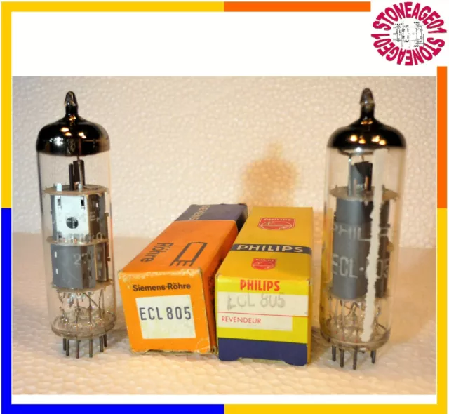 Vintage ECL805 tube, Philips, Mazda, Miniwatt, Siemens, NOS, NIB, 1 pcs TESTED