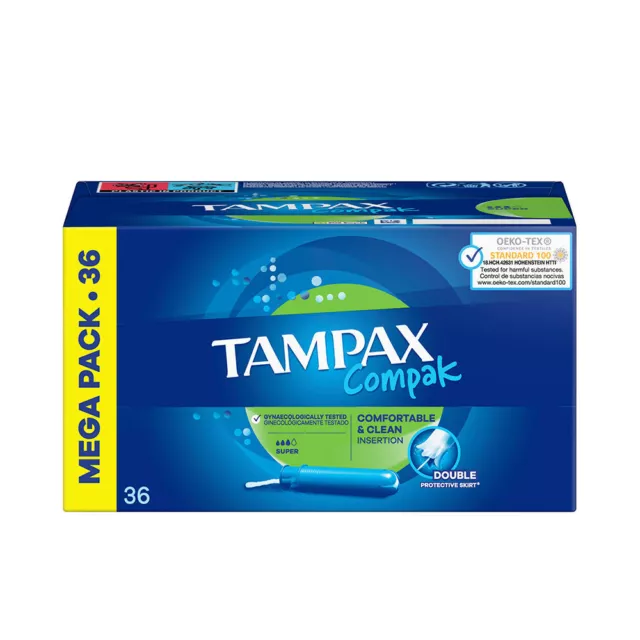 Higiene Tampax unisex TAMPAX COMPAK tampón super 36 u